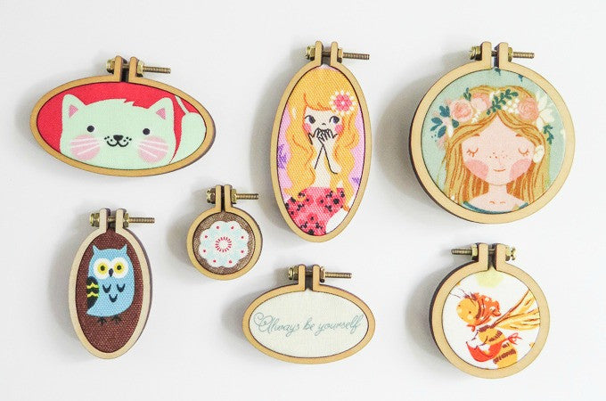 Mini Embroidery Hoops – Snuggly Monkey