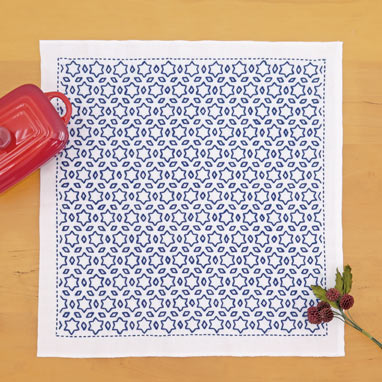Hitomezashi Sashiko Stitching Sampler - Star & Mitsubishi (1020)