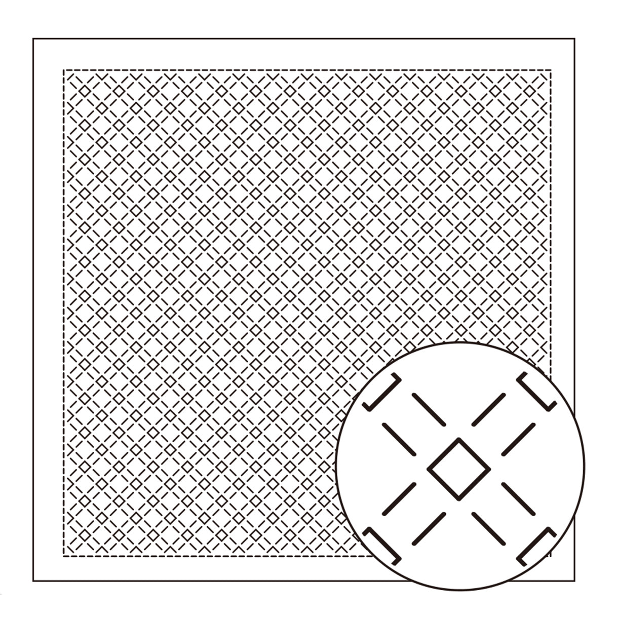 Hitomezashi Sashiko Stitching Sampler - Check (1073