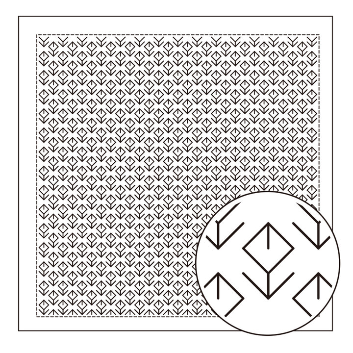 Hitomezashi Sashiko Stitching Sampler - Flower Garden (1076)