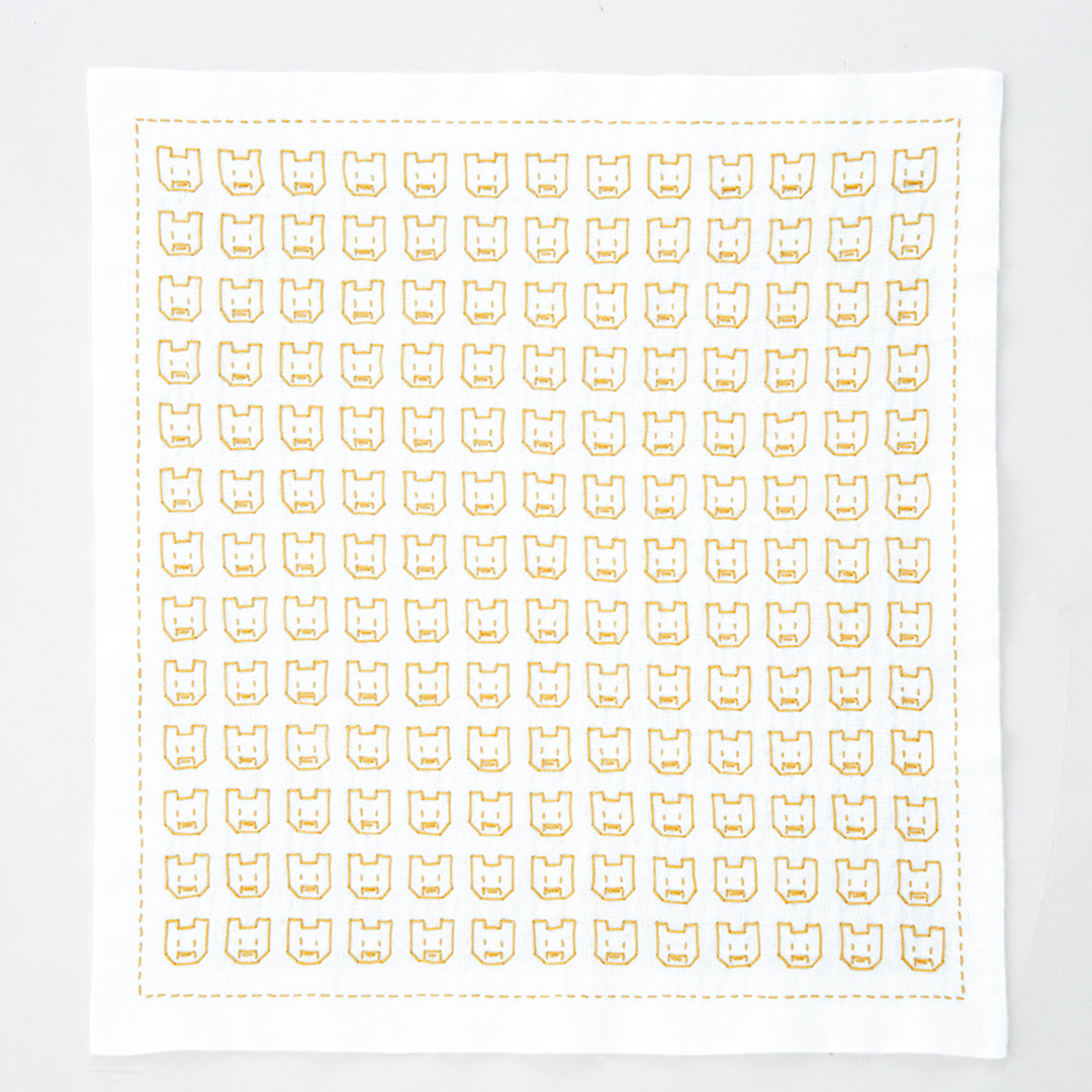 Hitomezashi Sashiko Stitching Sampler - Bear (1091)