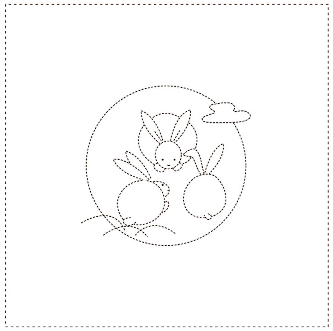 Moon Rabbit Complete Sashiko Kit