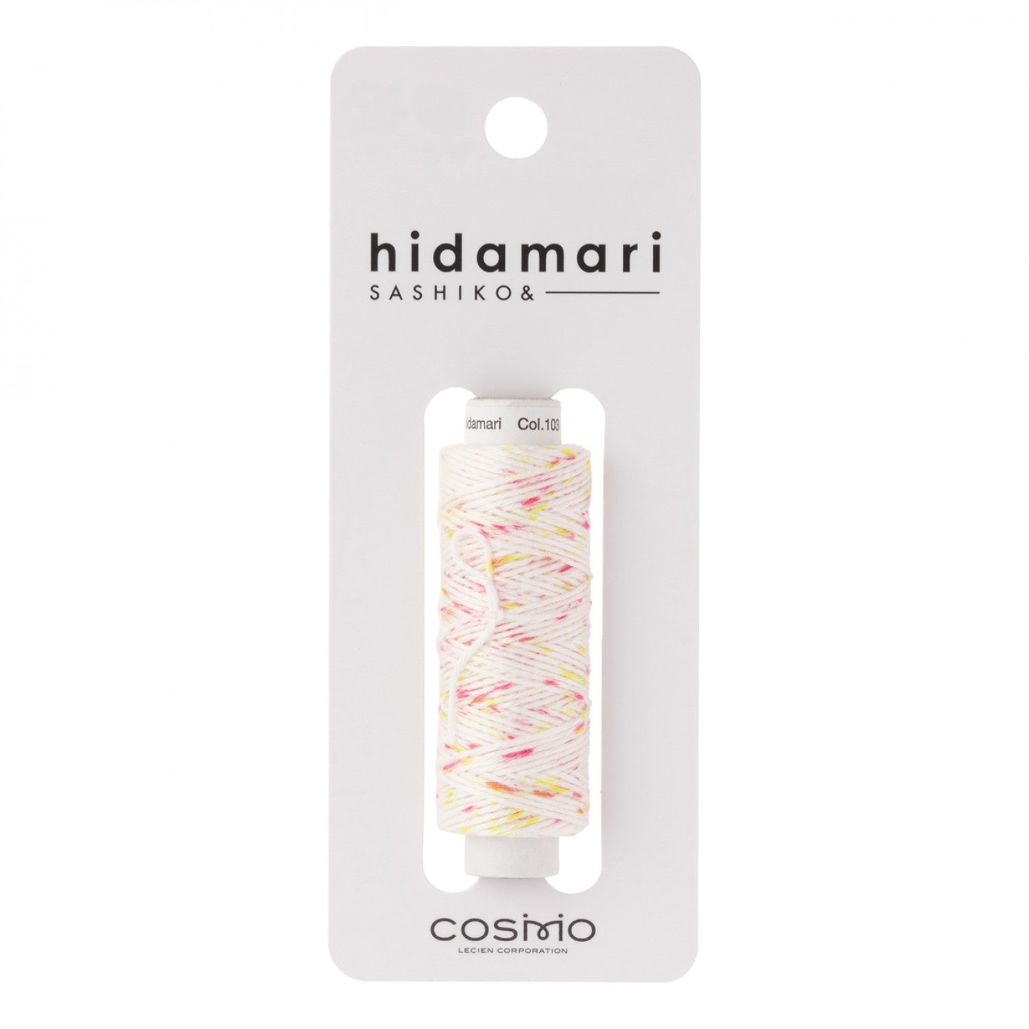 Cosmo Hidamari Sashiko Thread - Shaved Ice Pink Yellow (#103