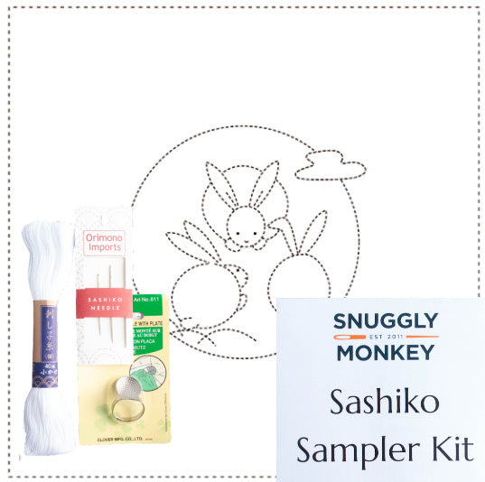 Moon Rabbit Complete Sashiko Kit