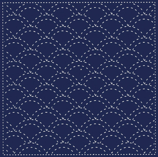 Seigaiha Waves Complete Sashiko Kit