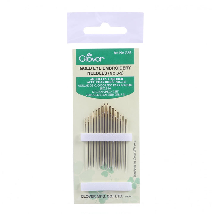 Gold Eye Embroidery Needles (No 3-9)