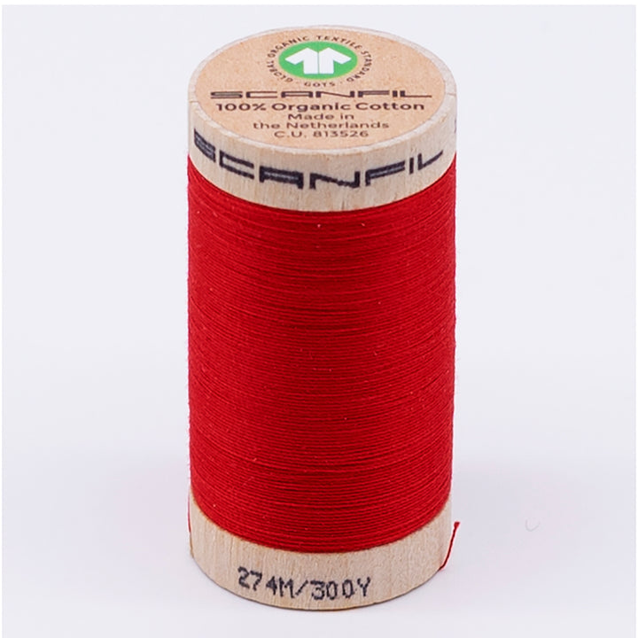 Organic Cotton Sewing Thread (30wt or 50wt) - High Risk Red 4805