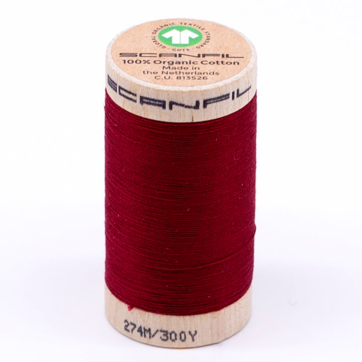 Organic Cotton Sewing Thread (30wt or 50wt) - Crimson 4806