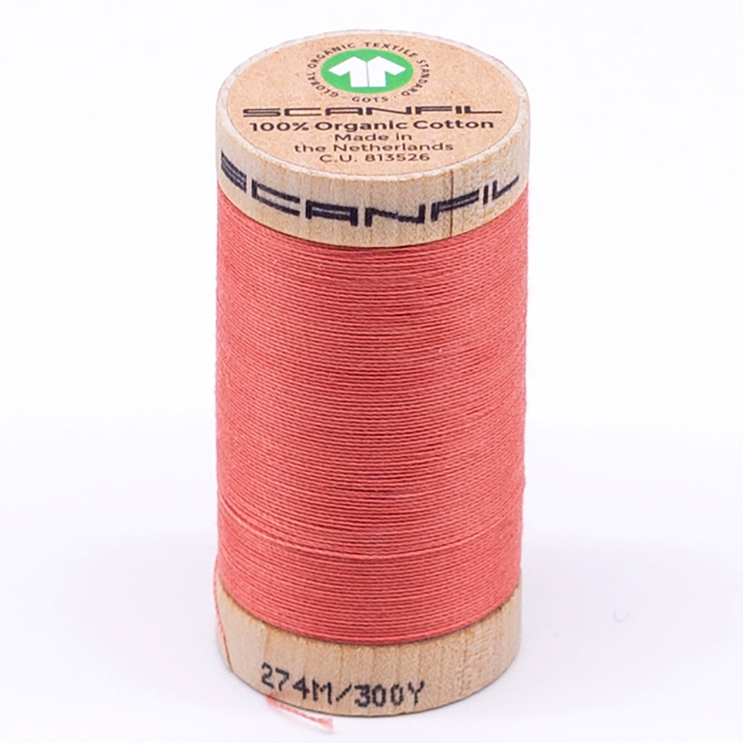 Organic Cotton Sewing Thread (30wt or 50wt) - Burnt Coral 4807