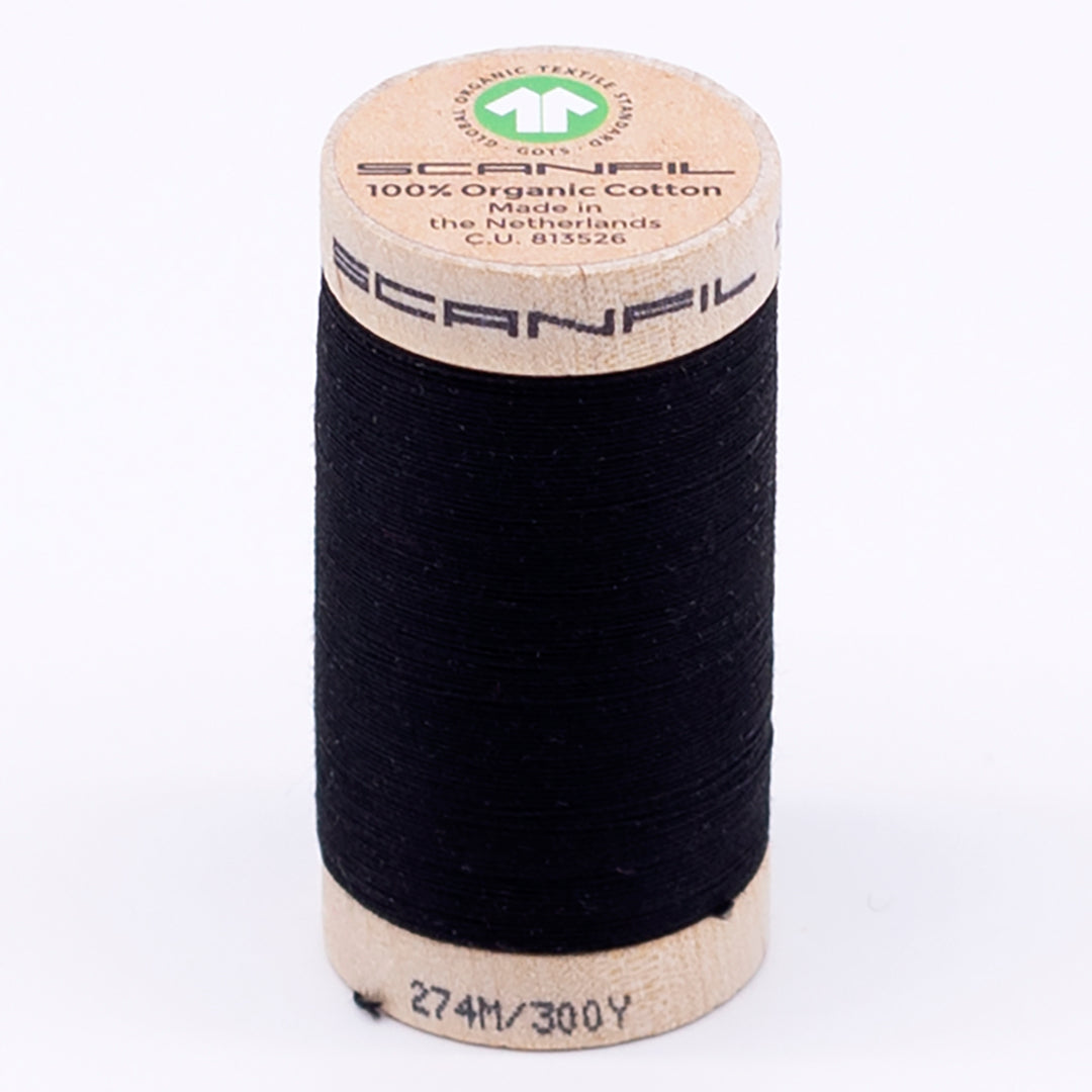 Organic Cotton Sewing Thread (30wt or 50wt) - Jet Black 4808