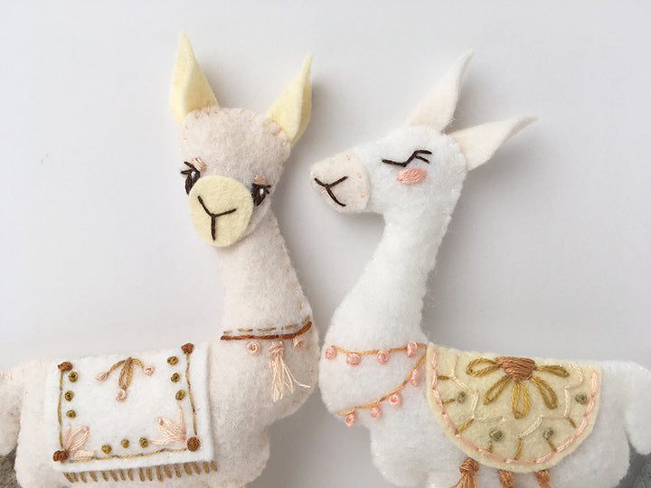 PDF Pattern - Llamas Wool Felt Embroidery Pattern