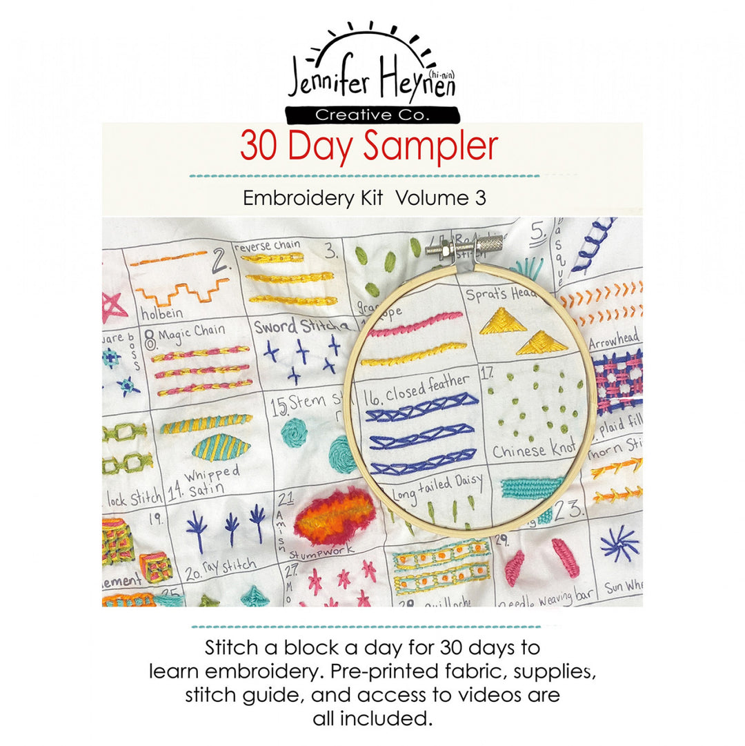 30 Day Sampler Volume 3 Embroidery Kit