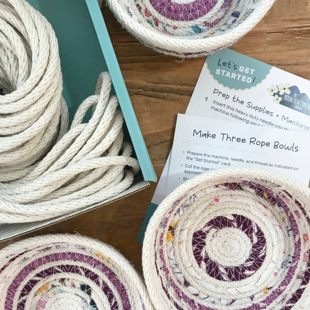 Roped Coil Basket DIY Kit - 3 Small Rope Bowls
