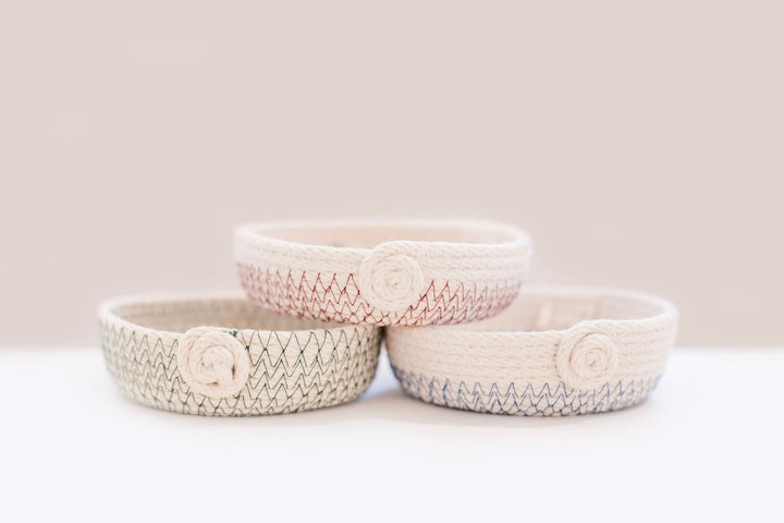 Roped Coil Basket DIY Kit - 3 Small Rope Bowls