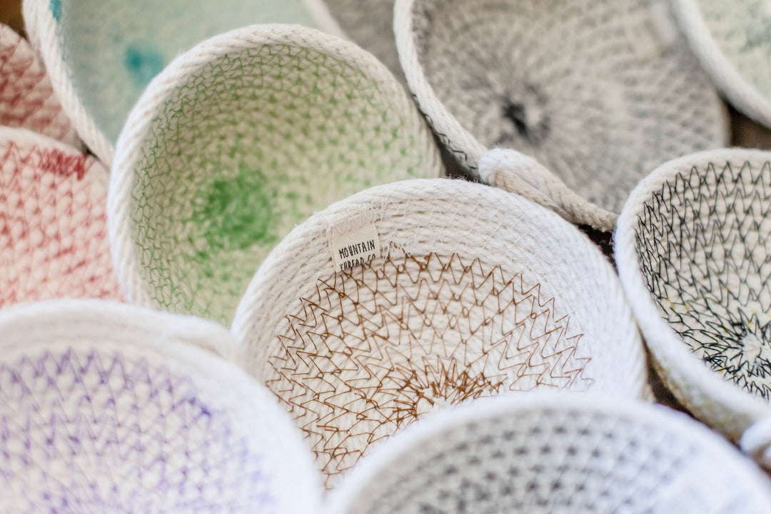 Roped Coil Basket DIY Kit - 3 Small Rope Bowls