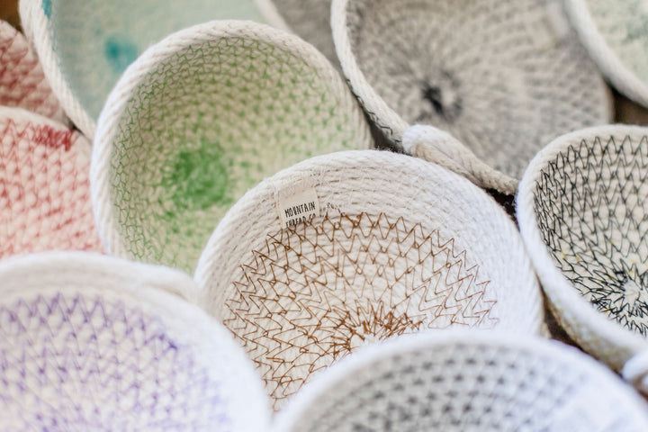 Roped Coil Basket DIY Kit - 3 Small Rope Bowls