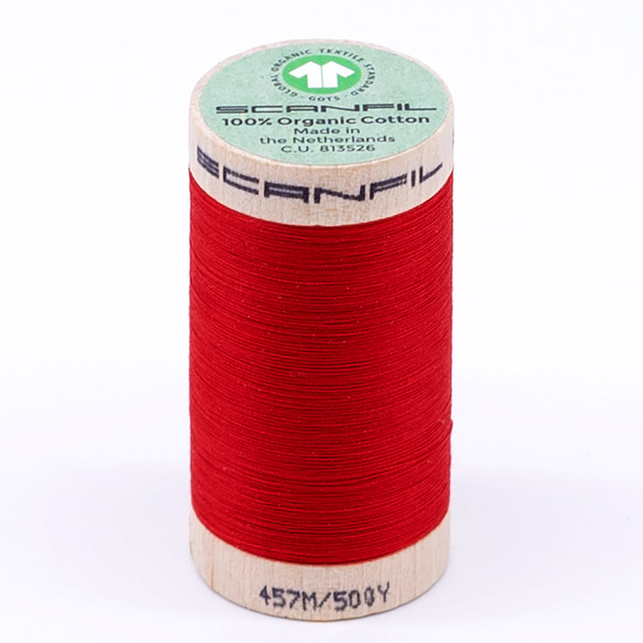 Organic Cotton Sewing Thread (30wt or 50wt) - High Risk Red 4805