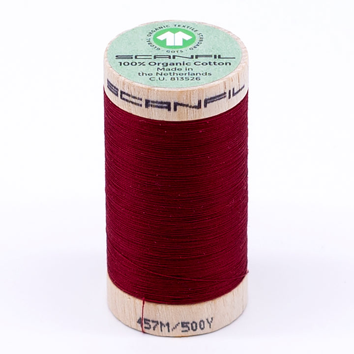 Organic Cotton Sewing Thread (30wt or 50wt) - Crimson 4806