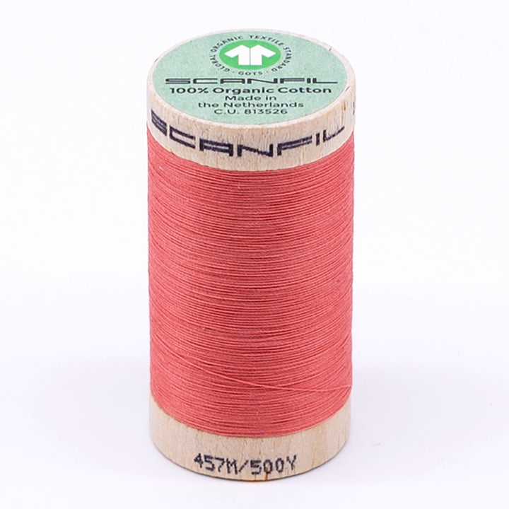 Organic Cotton Sewing Thread (30wt or 50wt) - Burnt Coral 4807