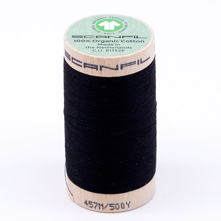 Organic Cotton Sewing Thread (30wt or 50wt) - Jet Black 4808