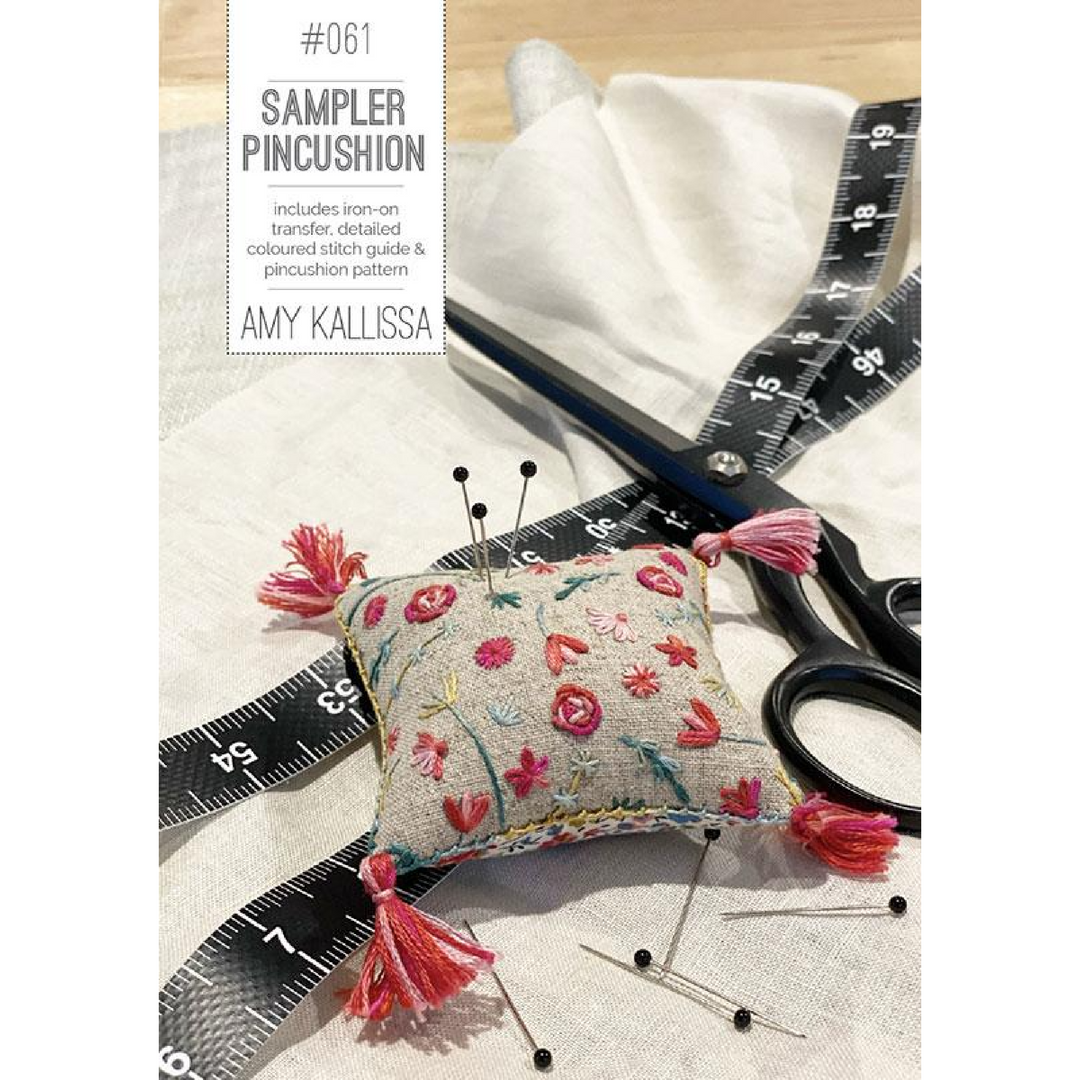 Embroidery Sampler Pincushion Pattern