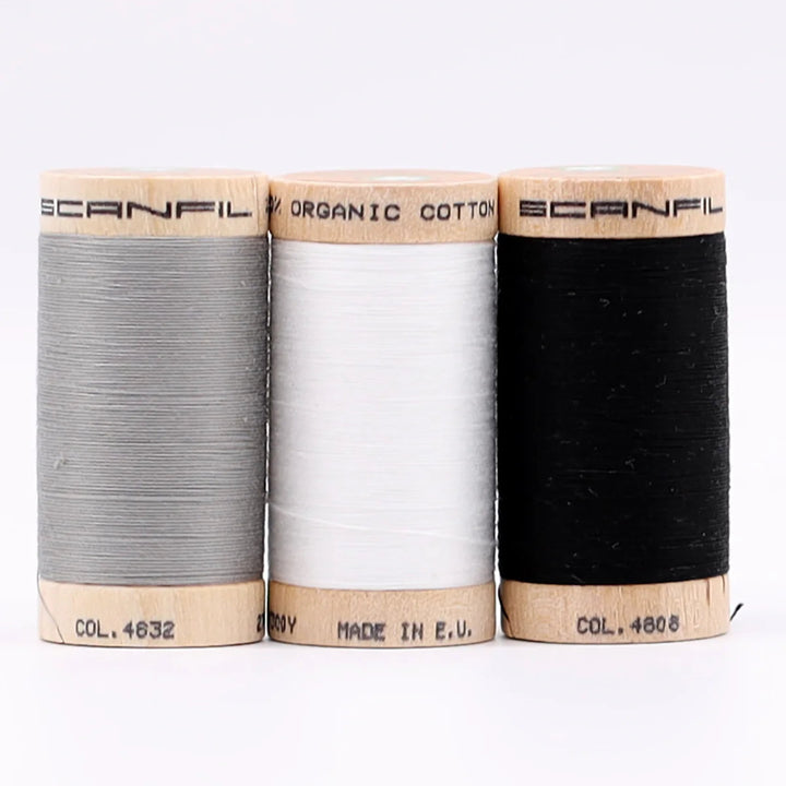Organic Cotton Sewing Thread Set - Achromatics (30wt)