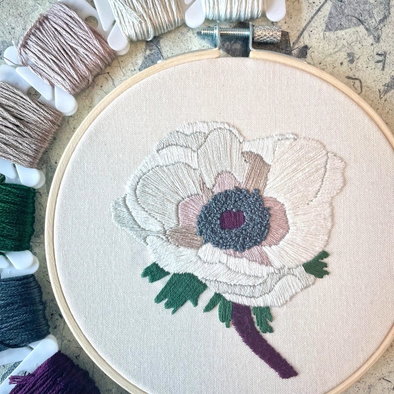 Anemone Embroidery Kit