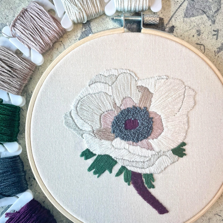 Anemone Embroidery Kit