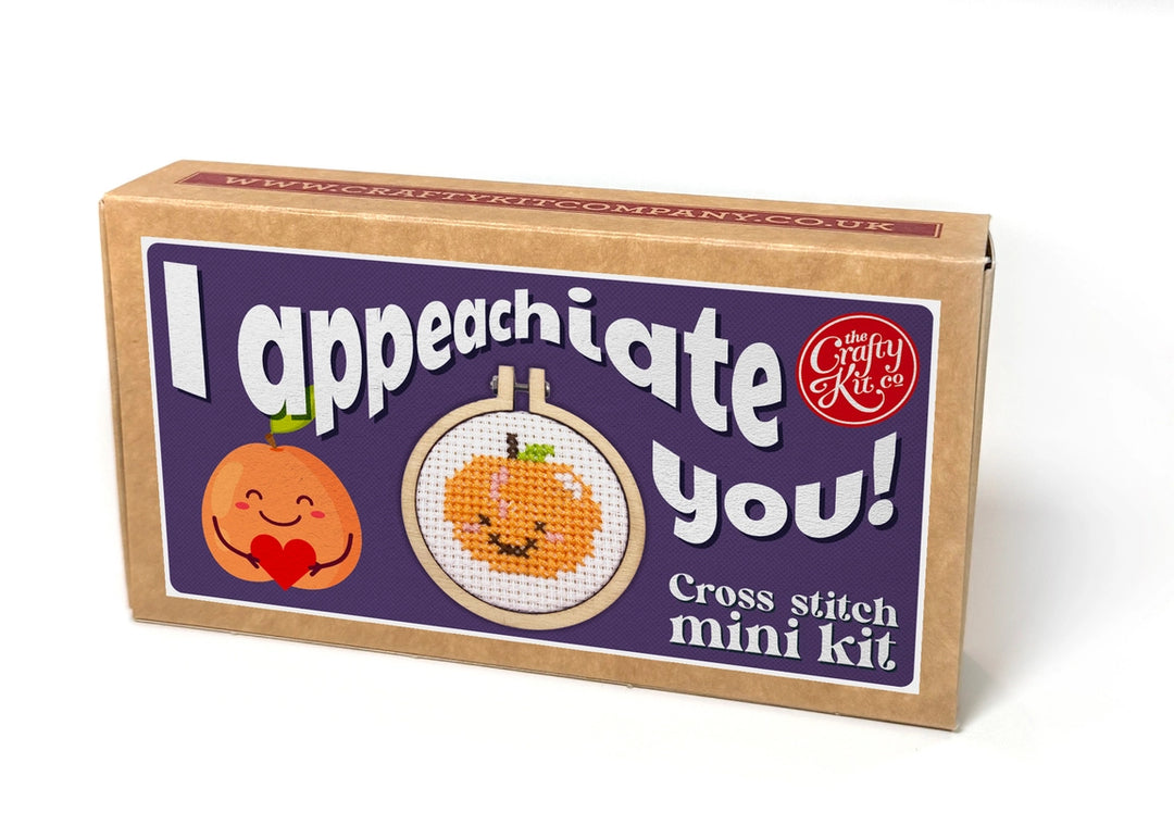 Mini Matchbox Cross Stitch Kit - I Appeachiate You!