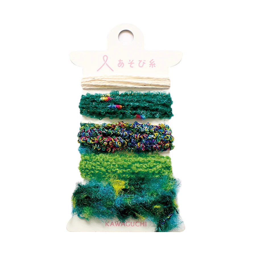 Asobi Ito Weaving Thread Set - Greens