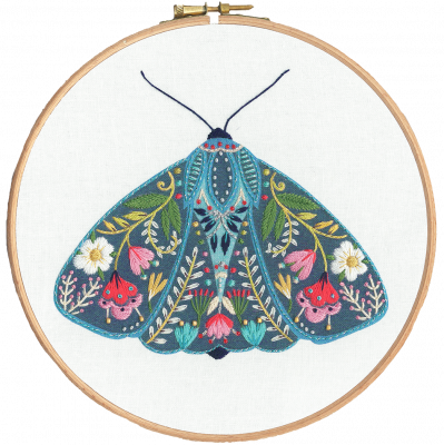 Pollen Embroidery Kit by Ally Gore - Moth