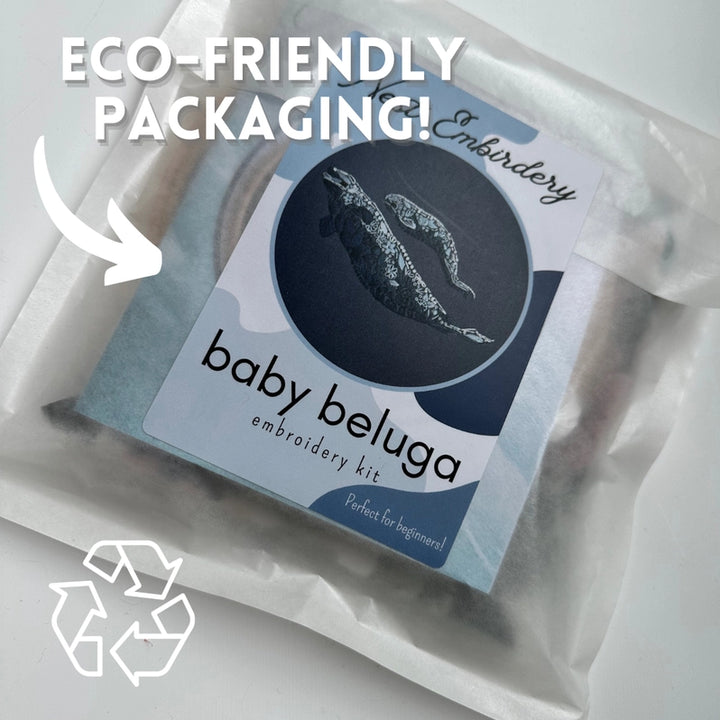Baby Beluga Embroidery Kit