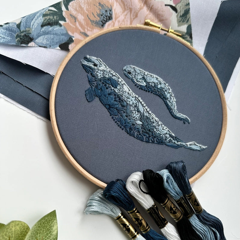 Baby Beluga Embroidery Kit