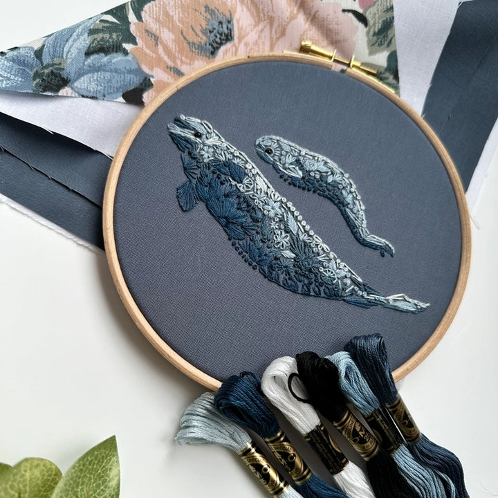 Baby Beluga Embroidery Kit