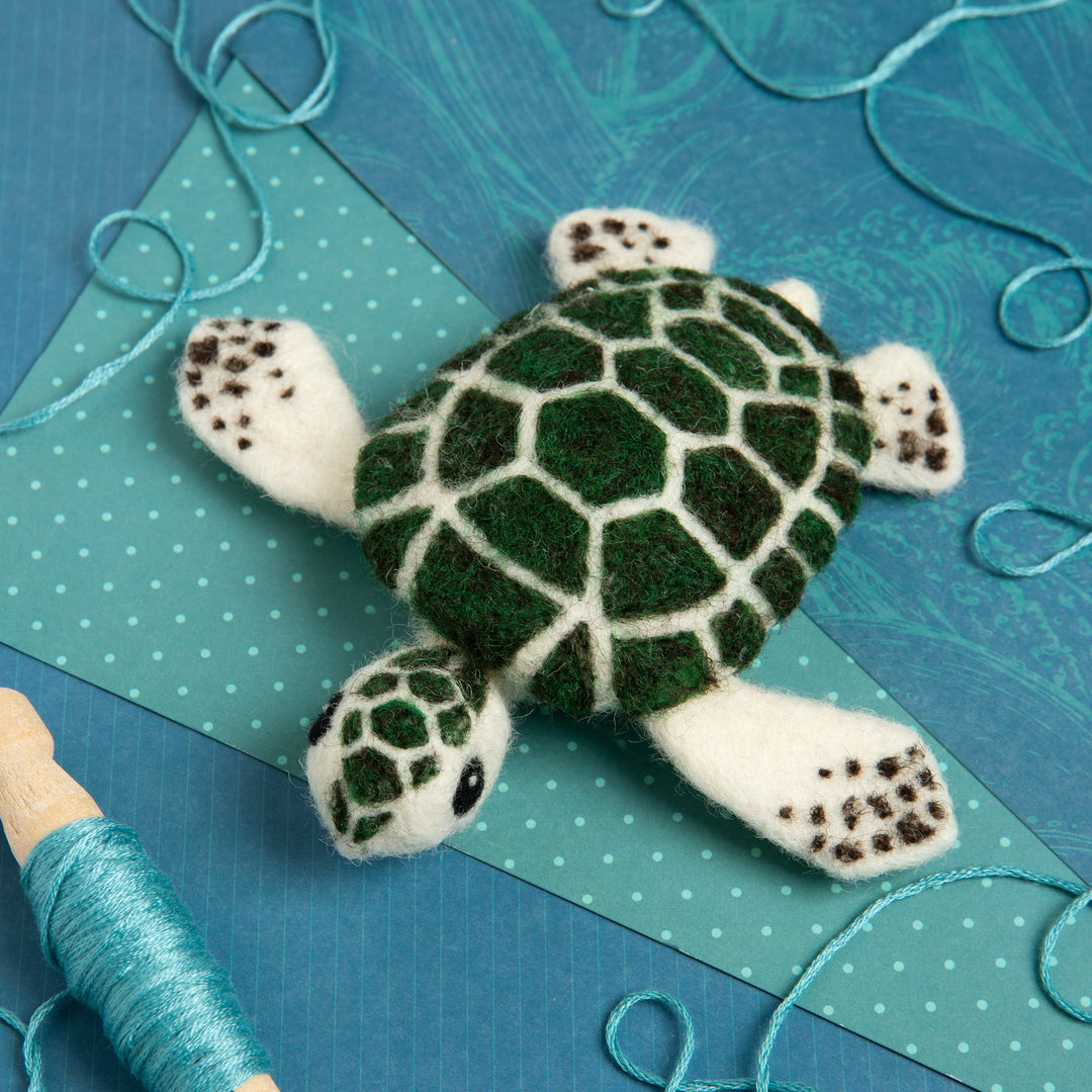 Baby Sea Turtle Mini Needle Felting Craft Kit