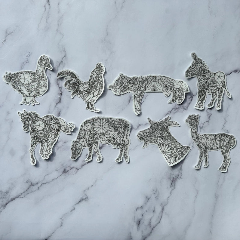 Barnyard Pals Stick & Stitch Embroidery Patterns