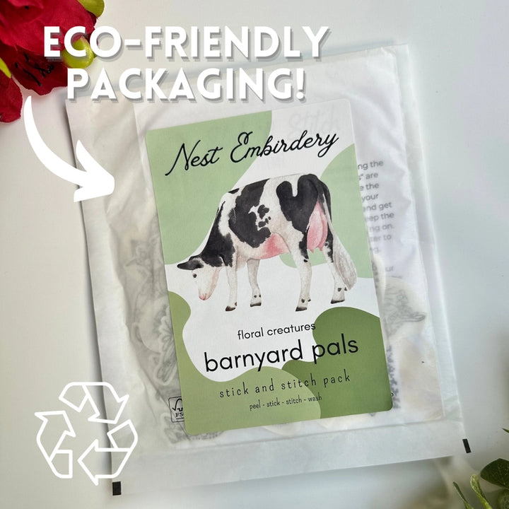 Barnyard Pals Stick & Stitch Embroidery Patterns
