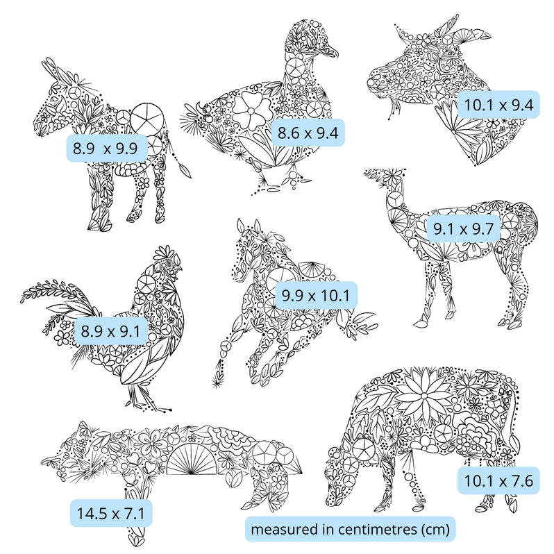 Barnyard Pals Stick & Stitch Embroidery Patterns