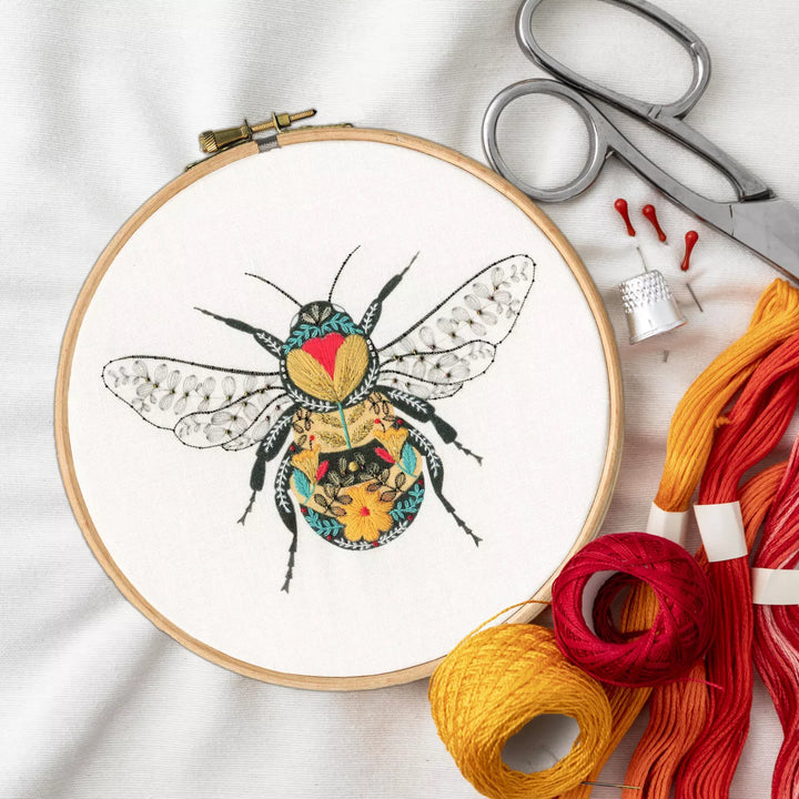 Pollen Embroidery Kit by Ally Gore - Bee