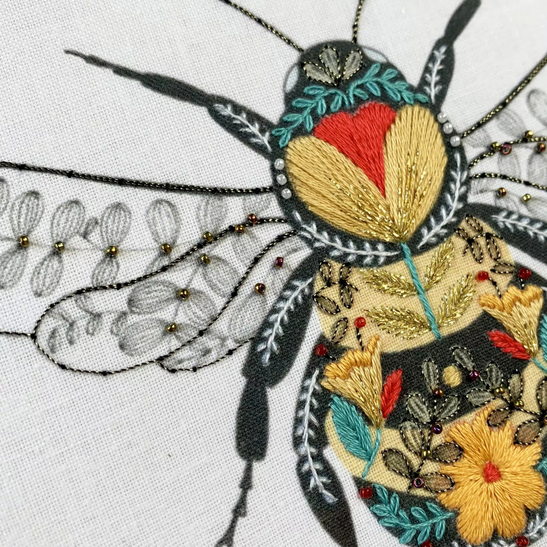 Pollen Embroidery Kit by Ally Gore - Bee