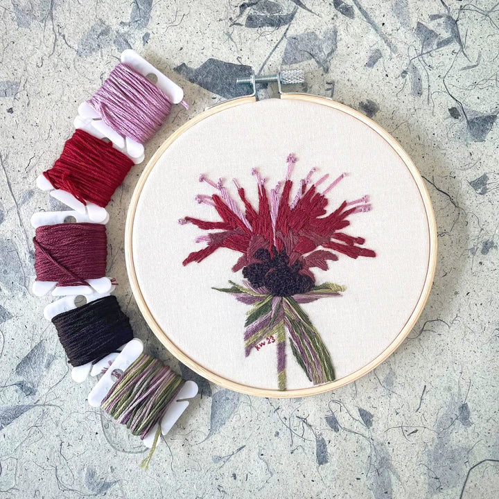 Bee Balm Hand Embroidery Kit