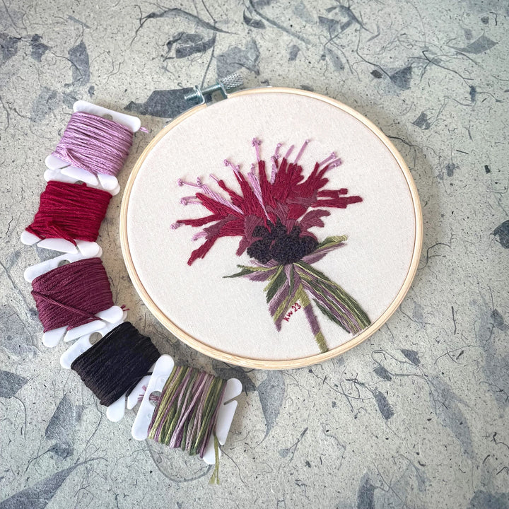 Bee Balm Hand Embroidery Kit