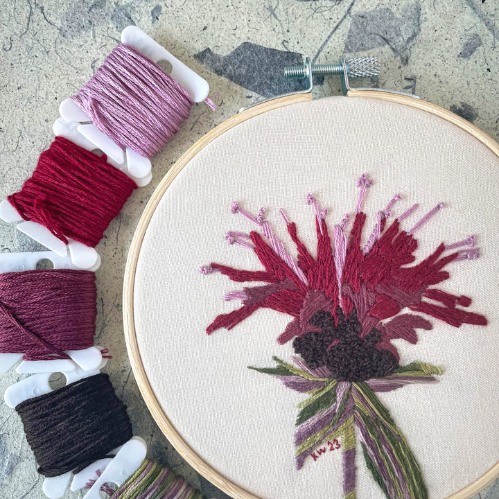 Bee Balm Hand Embroidery Kit