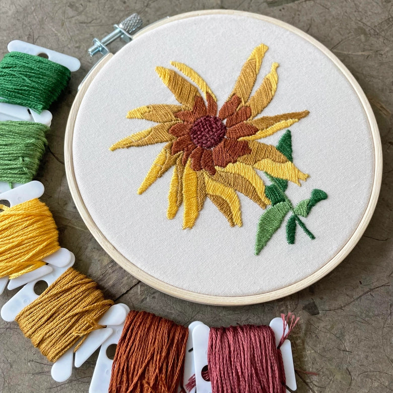 Black Eyed Susan Hand Embroidery Kit
