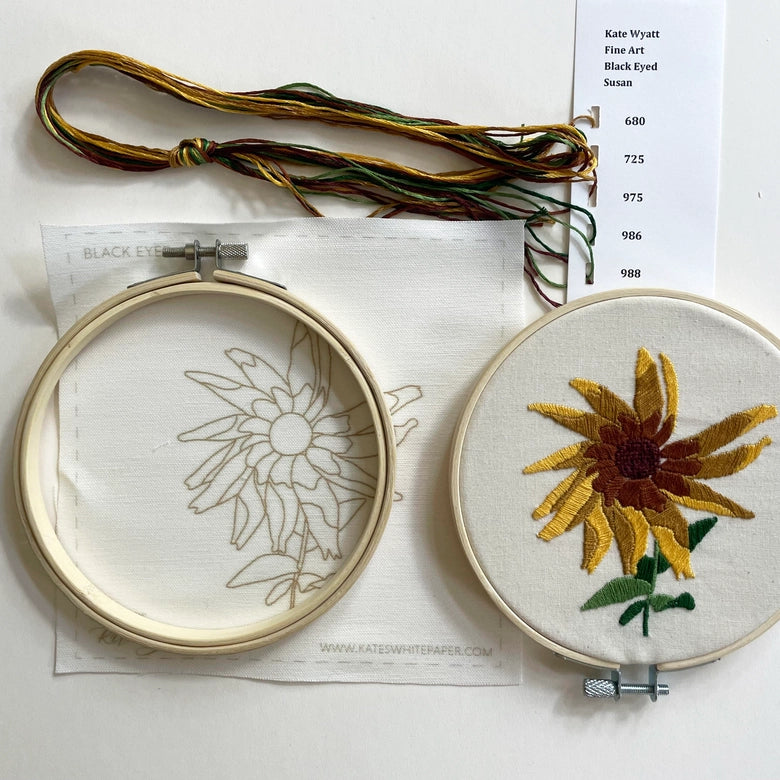 Black Eyed Susan Hand Embroidery Kit
