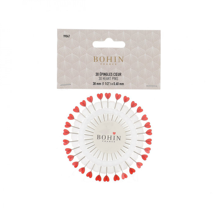 Heart Plastic Head Straight Pins Rosette