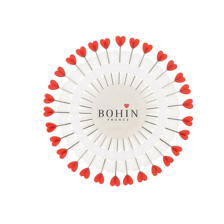 Heart Plastic Head Straight Pins Rosette
