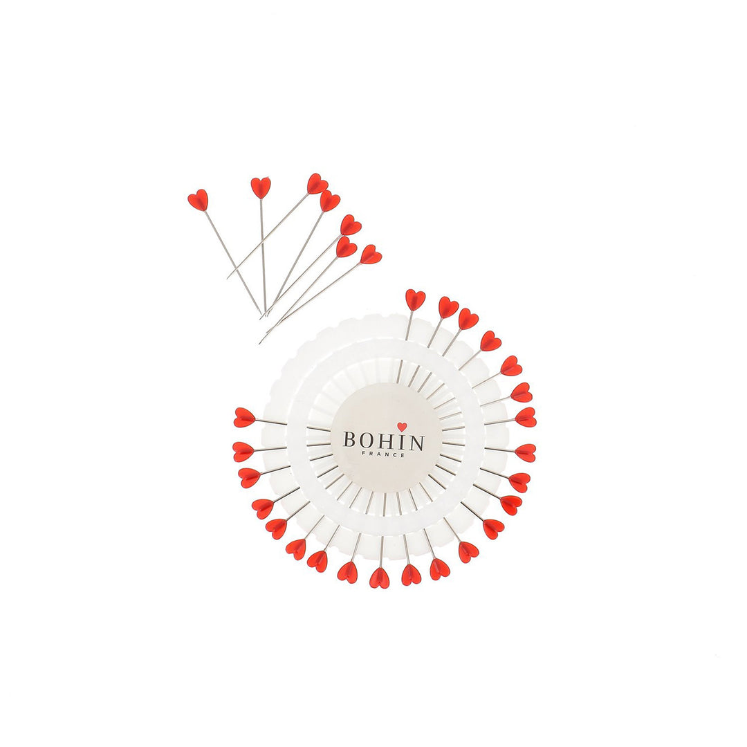 Heart Plastic Head Straight Pins Rosette