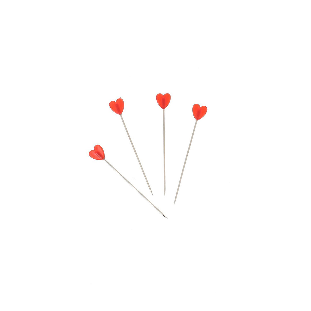 Heart Plastic Head Straight Pins Rosette