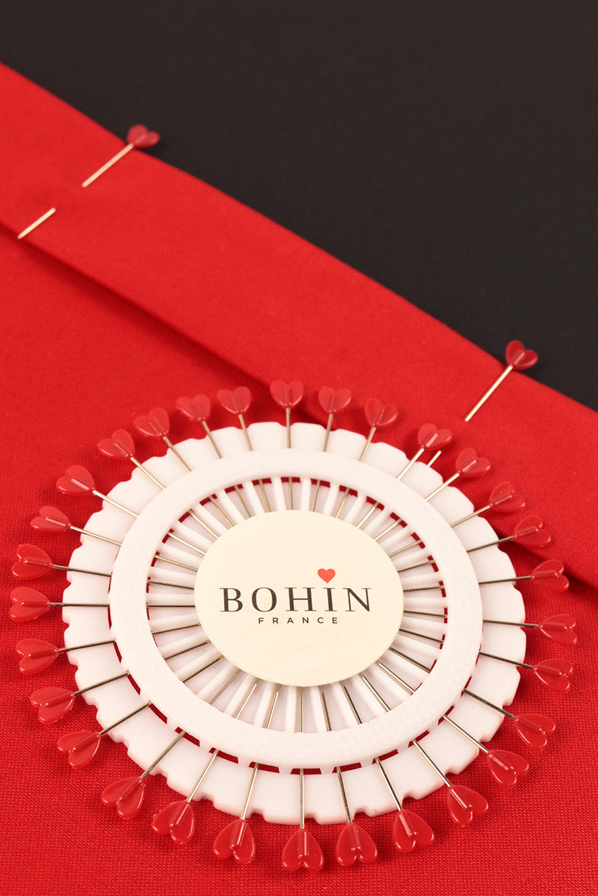 Heart Plastic Head Straight Pins Rosette